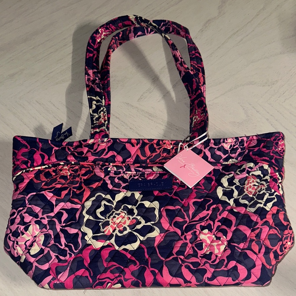 VERA BRADLEY MANDY KATALINA PINK ZIP TOP TOTE PURSE BREAST CANCER FOUNDATION